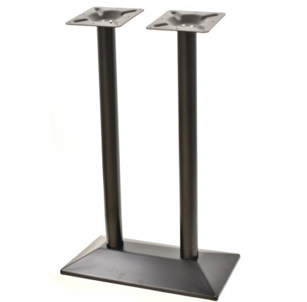 Mesa SOHO, alta, negra, base rectangular y tapa de 120x80 cms. Color a elegir, Tableros 120x80 cms: WEZALIT SM, FORESTA OAK 541