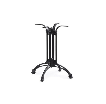 Mesa EIFFEL NEW, aluminio, 4 pies, negra, base de 70 cms y tapa 70 cms. Color a elegir, Tableros de 70 cms: TOPALIT - FILO 132