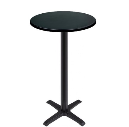 Mesa CARIBE, alta, negra, base de 110 cms y tapa de 60 cms. Color a elegir, Tableros de 60 cms: WER-UNIART, NEGRO 3190
