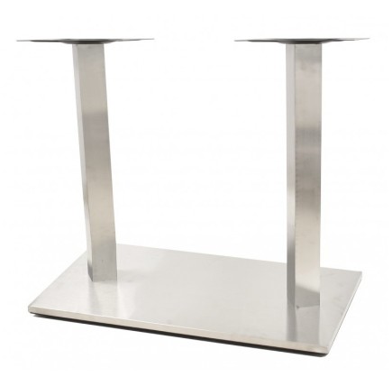 Mesa IPANEMA, acero inoxidable, tapa 120 x 80 cms. Color a elegir, Tableros 120x80 cms: WERZALIT SM - BLANCO 01