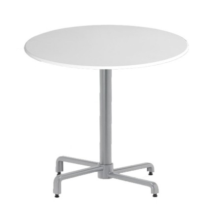 Mesa BAHIA, abatible, plata, base de 72 cms y tapa 60 cms. Color a elegir, Tableros de 60 cms: WERZALIT SM - BLANCO 01