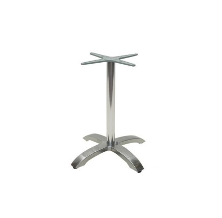 Mesa MILAN, aluminio, 4 radios, base de 72 cms y tapa 60 cms. Color a elegir, Tableros de 60 cms: WER-UNIART, BLANCO 3101