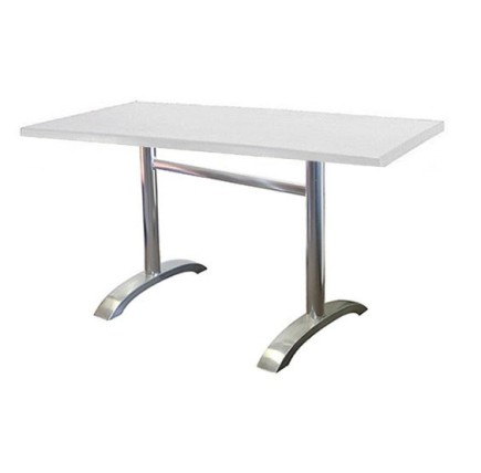 Mesa MILAN, aluminio, tapa 120 x 80 cms. Color a elegir, Tableros 120x80 cms: WERZALIT SM - BLANCO 01