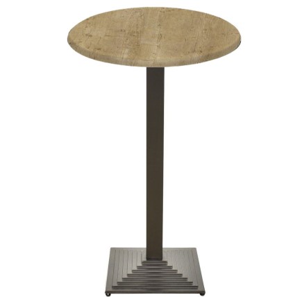 Mesa ELBA, alta, negra, base de 110 cms y tapa de 70 cms. Color a elegir, Tableros de 70 cms: WER-WOODART, AVALON PINE 4729