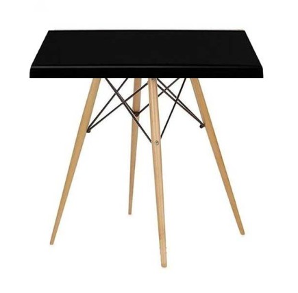 Mesa STAR, madera, base de 71 cms y tapa de 80 x 80 cms. Color a elegir, Tableros de 80x80 cms: WERZALIT SM - NEGRO 55
