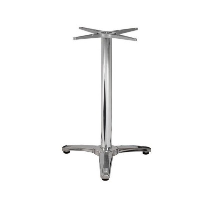 Mesa ROMA, aluminio, 3 radios, base de 70 cms y tapa 60 cms. Color a elegir, Tableros de 60 cms: WER-WOODART, AVALON PINE 4729