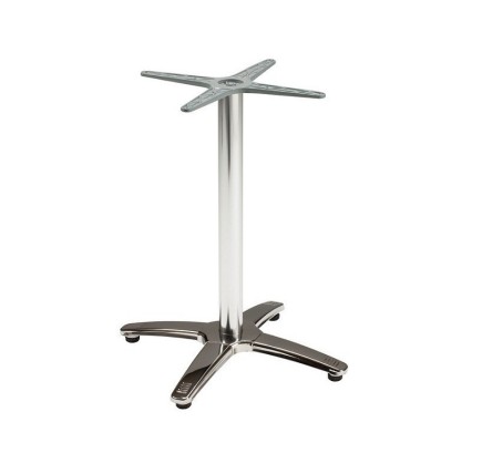 Mesa ROMA, aluminio, 4 radios, base de 72 cms y tapa 60 cms. Color a elegir, Tableros de 60 cms: WERZALIT SM - MONTPELLIER 214