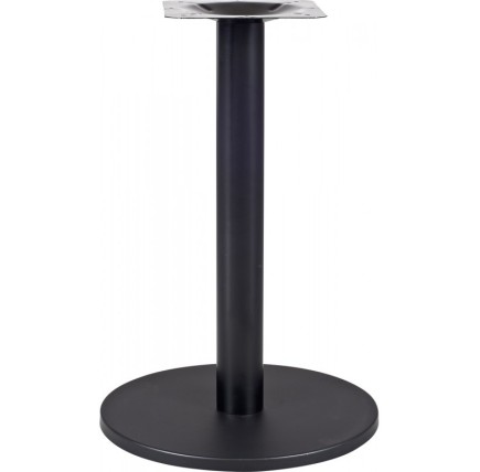 Mesa BOHEME, negra, base de 72 cms y tapa de 70 cms. Color a elegir, Tableros de 70 cms: WERZALIT ALEMANIA - ANTIQUE WHITE 202