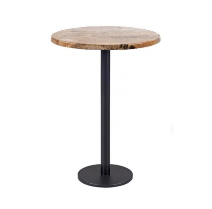 Mesa BOHEME, alta, negra, base de 110 cms y tapa de 70 cms. Color a elegir, Tableros de 70 cms: WERZALIT SM - EX WORKS 122