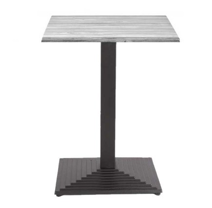 Mesa TIBER, negra, base de 72 cms y tapa de 80 x 80 cms. Color a elegir, Tableros de 80x80 cms: WER-FANTASY, WHITE BLOCK 7537