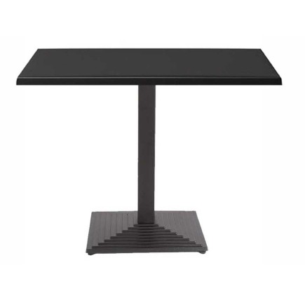 Mesa TIBER, negra, base de 72 cms y tapa de 110 x 70 cms. Color a elegir, Tableros 110x70 cms: WERZALIT SM - NEGRO 55