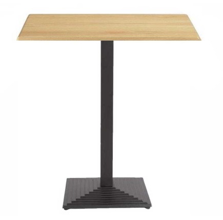 Mesa alta TIBER, negra, base de 110 cms y tapa de 110 x 70 cms. Color a elegir, Tableros 110x70 cms: WERZALIT SM - HAYA 19