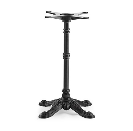 Mesa BRISTOL, fundición, 4 pies, negra, tapa 60 cms. Color a elegir, Tableros de 60 cms: WERZALIT SM - BLANCO 01