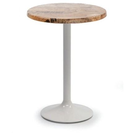 Mesa alta CRISS, base de 110 cms y tapa de 70 cms. Colores a elegir, Bases CRISS, altura 110 cms: Blanca, Tableros de 70 cms: WE 2