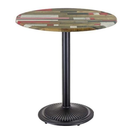 Mesa ARNO, negra, base de 72 cms y tapa de 70 cms. Color a elegir, Tableros de 70 cms: WERZALIT SM - KBANA RED 271