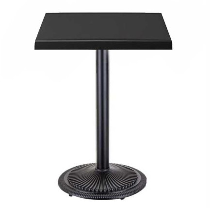 Mesa ARNO, negra, base de 72 cms y tapa de 80x80 cms. Color a elegir, Tableros de 80x80 cms: WERZALIT SM - NEGRO 55