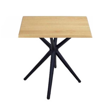 Mesa OASIS, negra, base de 72 cms y tapa de 70x70 cms. Color a elegir, Tableros de 70x70 cms: WERZALIT SM - HAYA 19