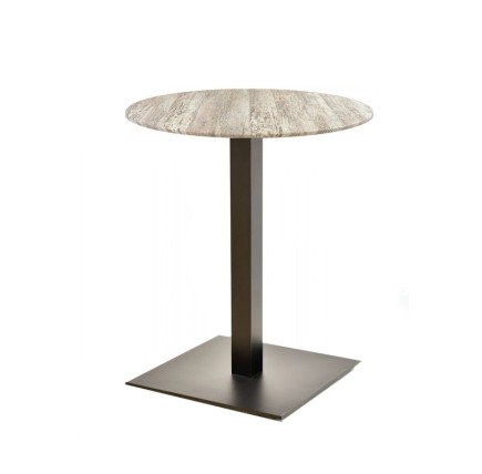 Mesa TROCADERO, negra, base de 72 cms y tapa de 60 cms. Color a elegir, Tableros de 60 cms: WERZALIT SM - MONTPELLIER 214