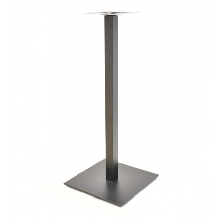 Mesa alta TROCADERO, negra, base de 110 cms y tapa de 70x70 cms. Color a elegir, Tableros de 70x70 cms: WERZALIT SM - HAYA 19