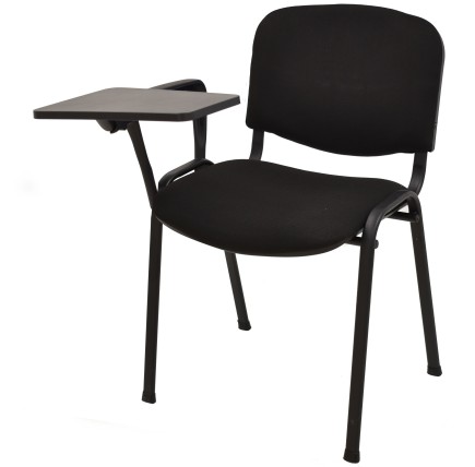 Silla NIZA NEW AM, brazo pala a derecha, chasis negro, tejido negro