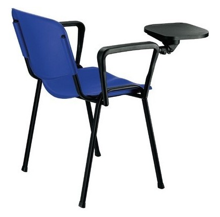 Silla NIZA, brazos y pala, chasis negro, asiento y respaldo plástico (3 colores a elegir)