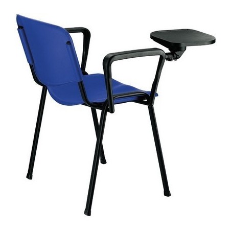 Silla NIZA, brazos y pala, chasis negro, asiento y respaldo plástico (3 colores a elegir)