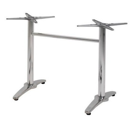 Base de mesa ROMA, rectangular, inoxidable y aluminio*