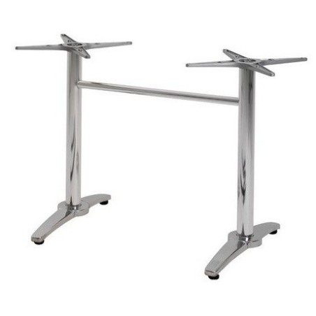 Base de mesa ROMA, rectangular, inoxidable y aluminio*