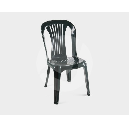 Silla LAGO, monoblock, apilable, verde