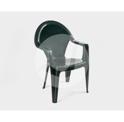 Sillón CLS, monoblock, apilable, verde