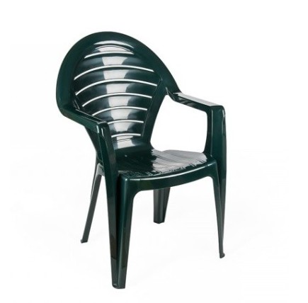 Sillón FARO, monoblock, apilable, verde