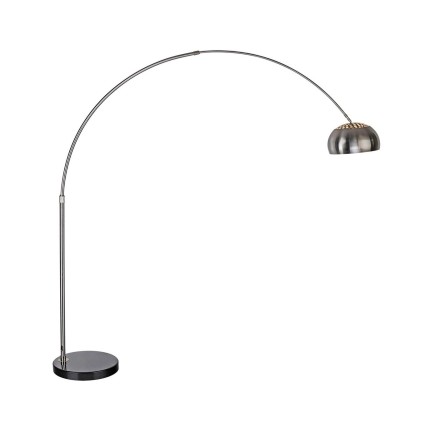 Lámpara AR, pie salón, cromada, base mármol negro