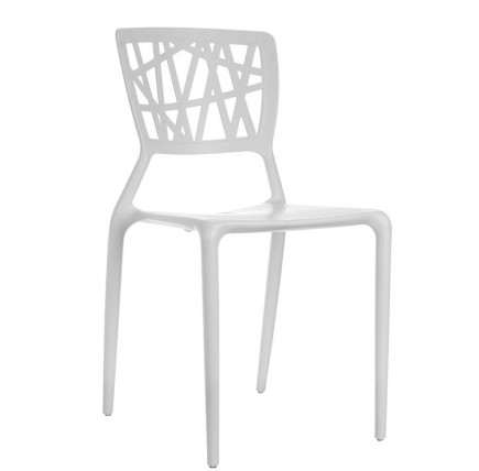 Silla BYRON, polipropileno blanco*