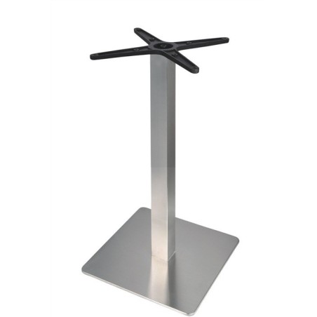 Base de mesa RHIN, acero inoxidable, base de 45 x 45, altura 73 cms, pulido satinado