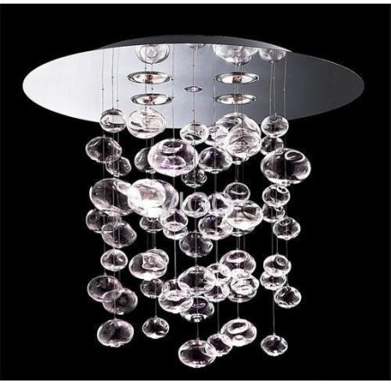 Lámpara ALDRIN, cristal, cromada