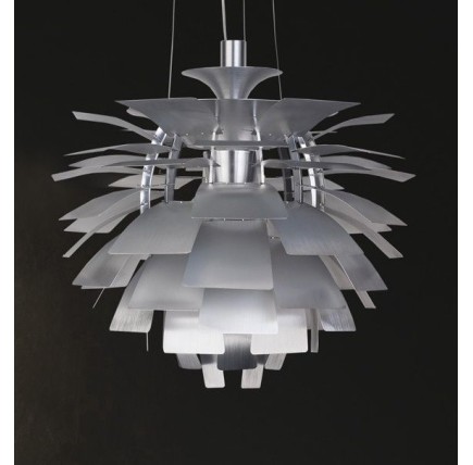 Lámpara ARTIC, aluminio, plata, 48 cms. de diámetro