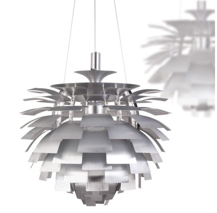 Lámpara ARTIC, aluminio, plata, 60 cms. de diámetro