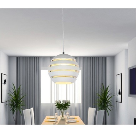 Lámpara CEPHEY, colgante, aluminio, color blanco