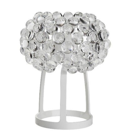 Lámpara ITALICA 35, sobremesa, acrílica, transparente, 35 cms de diámetro