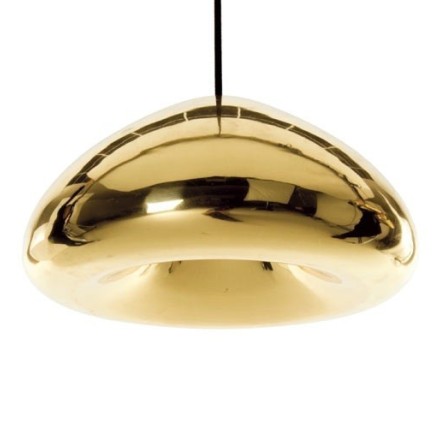 Lámpara ALIOTH, colgante, cristal dorado