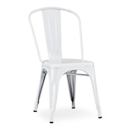 Silla TOL, acero, blanca