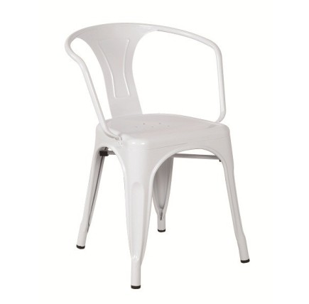 Sillón TOL MAR, acero, blanco