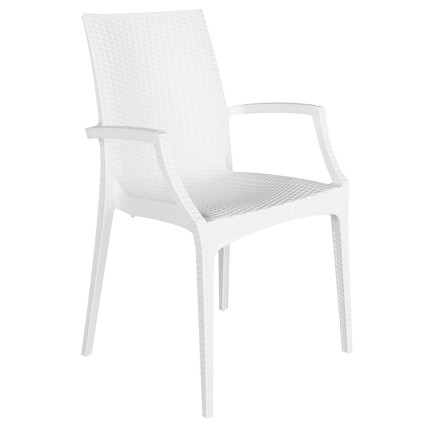 Sillón REMO, polipropileno blanco