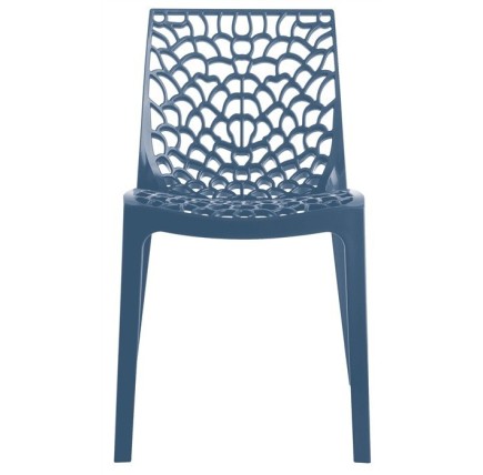Silla CAPRICHO, polipropileno azul azafata