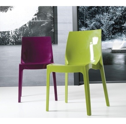 Silla ANTARTIDA, polipropileno, verde alto brillo