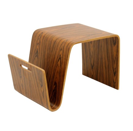 Mesa NEREA, baja, madera curvada, palo rosa