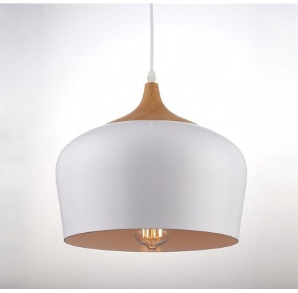 Lámpara CROCK, colgante, metal, pantalla blanca