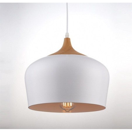 Lámpara CROCK, colgante, metal, pantalla blanca