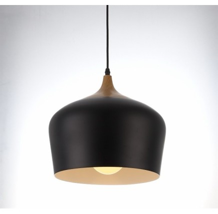 Lámpara CROCK, colgante, metal, pantalla negra