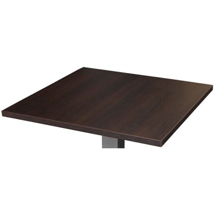 Tablero de mesa WOOD-80C, chapado haya, barnizado wengué, 80 x 80 cms*